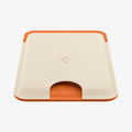 AFA11341 - MagSafe Card Holder Nano Pop (Mag Fit) in Orange Beige showing front from side view