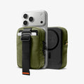 AFA11565 - Portable Organizer Pouch Tintap Zip Mag Fit 2 in Olive Green showing back and front