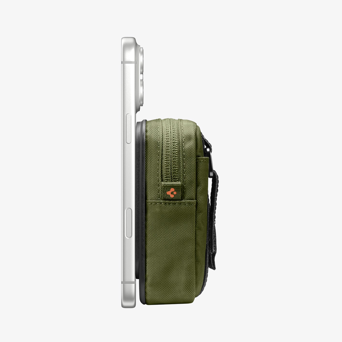 AFA11565 - Portable Organizer Pouch Tintap Zip Mag Fit 2 in Olive Green showing side