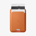 AFA11339 - MagSafe Card Holder Valentinus | 3 Cards (Mag Fit) in Orange showing front with cards