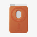 AFA11339 - MagSafe Card Holder Valentinus | 3 Cards (Mag Fit) in Orange showing back with a card