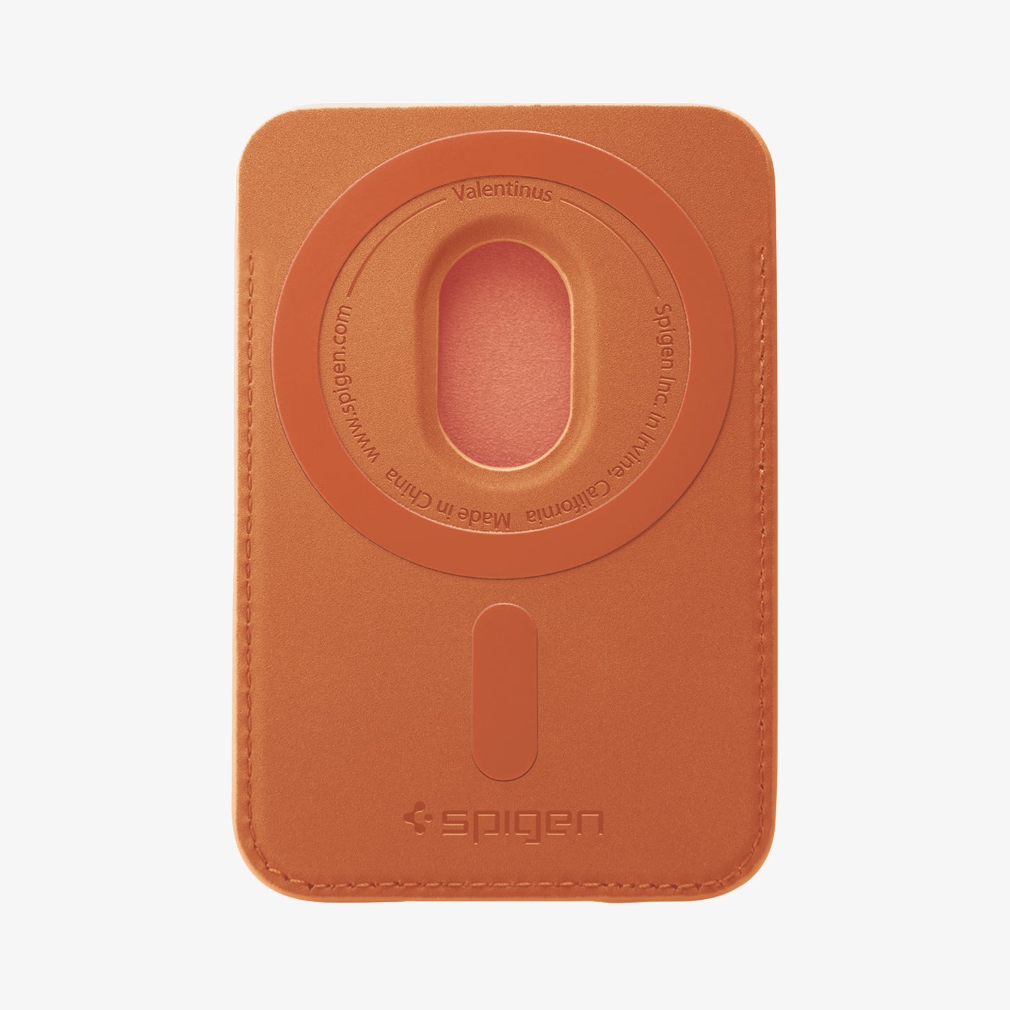 AFA11339 - MagSafe Card Holder Valentinus | 3 Cards (Mag Fit) in Orange showing back