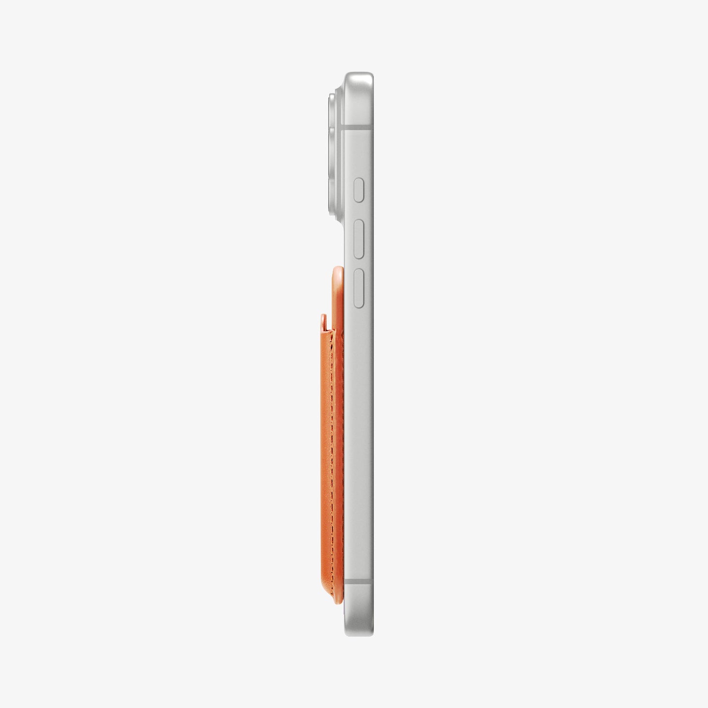 AFA11339 - MagSafe Card Holder Valentinus | 3 Cards (Mag Fit) in Orange showing side