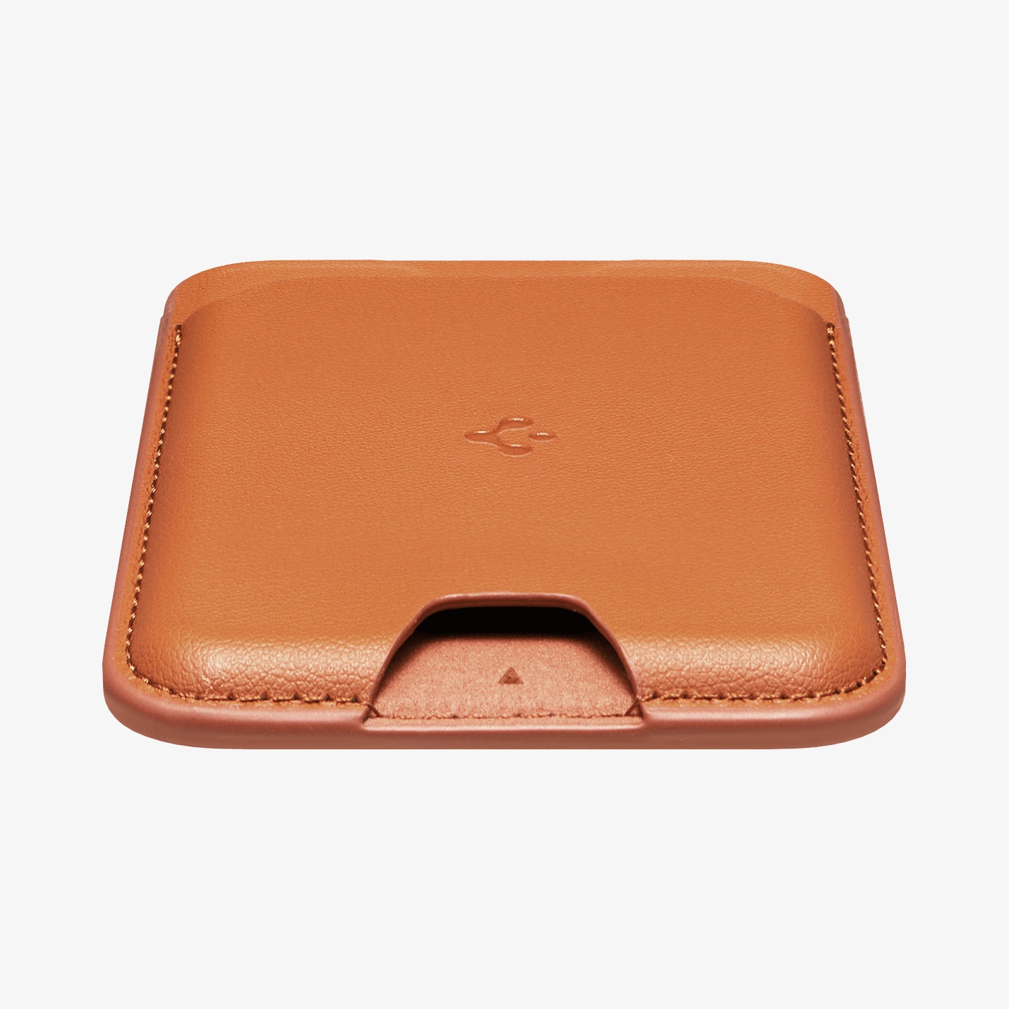 AFA11339 - MagSafe Card Holder Valentinus | 3 Cards (Mag Fit) in Orange showing front from side