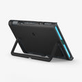 ACS10206 - Nintendo Switch 2 Case Nano Pop in Black Sesame showing the back, top and side propped up with the built-in kickstand