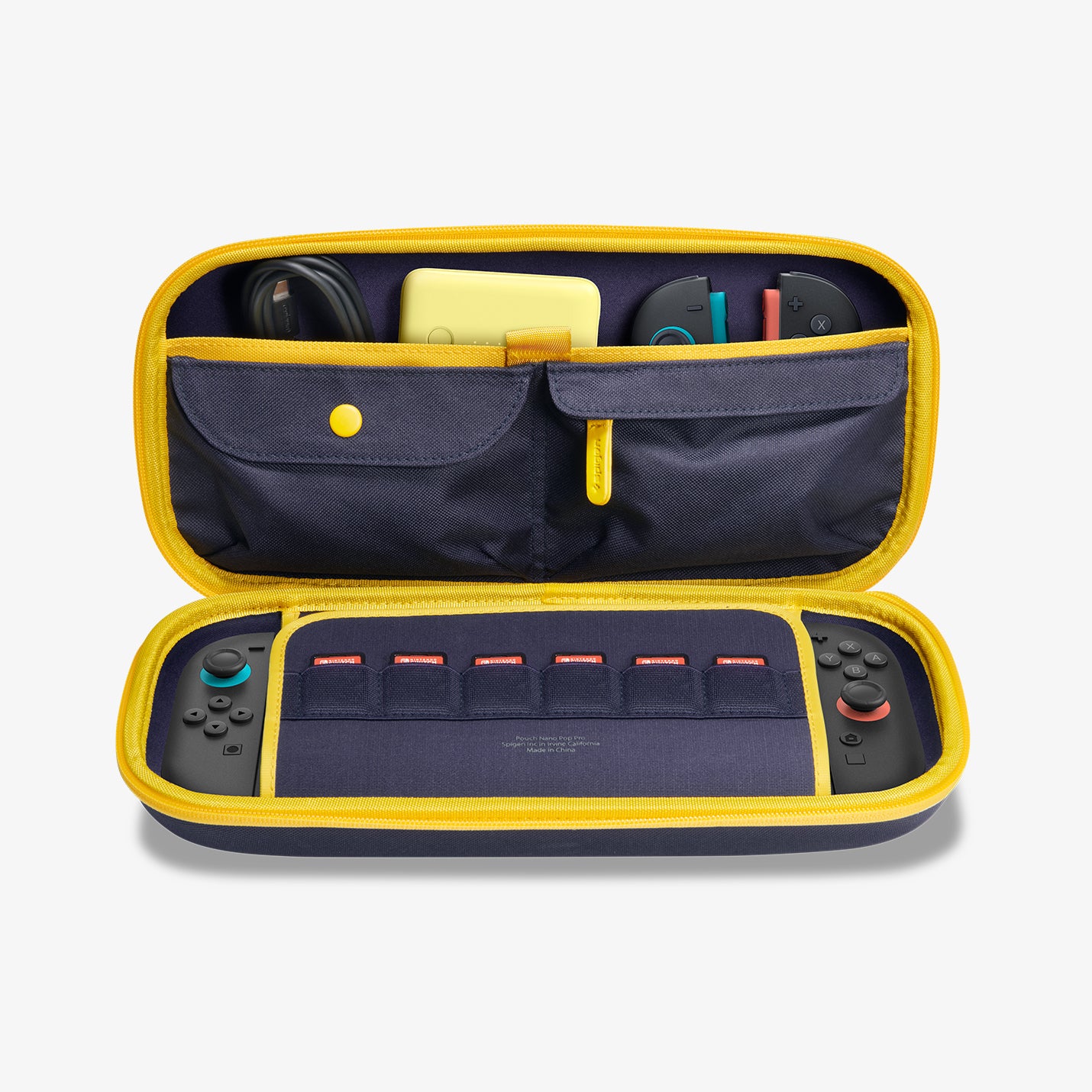 AGP09565 - Nintendo Switch 2 Nano Pop Pro Blueberry Navy showing the inner with the device and other things