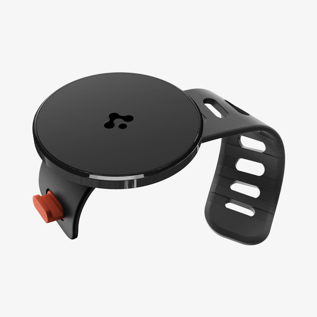 AMP11740 - Stroller Mount | OM200 (Mag Fit) showing a magnetic phone mount with an adjustable strap and locking tab