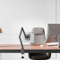 AMP09191 - OneTap Clamp in Space Gray showing the back attached to a device