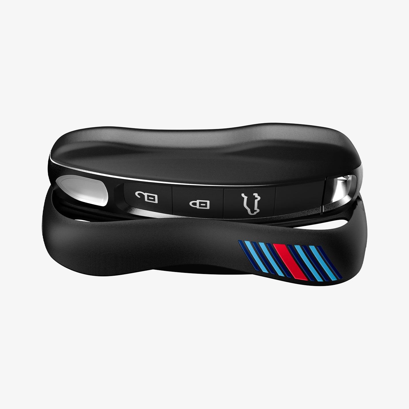 ACS10800 - Porsche Key Fob Cover | PK100 in Matte Black showing the key fob partially inserted inside the cover