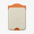 AFA09233 - Galaxy S25 Case MagSafe Card Holder Nano Pop (MagFit) in Orange Beige showing the front