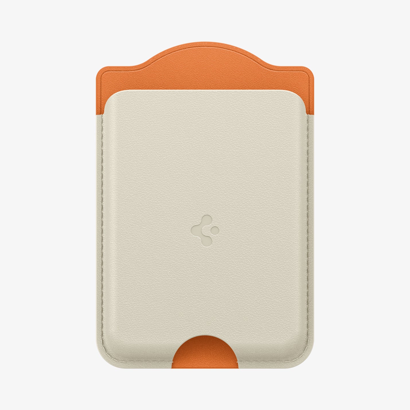 AFA09233 - Galaxy S25 Case MagSafe Card Holder Nano Pop (MagFit) in Orange Beige showing the front