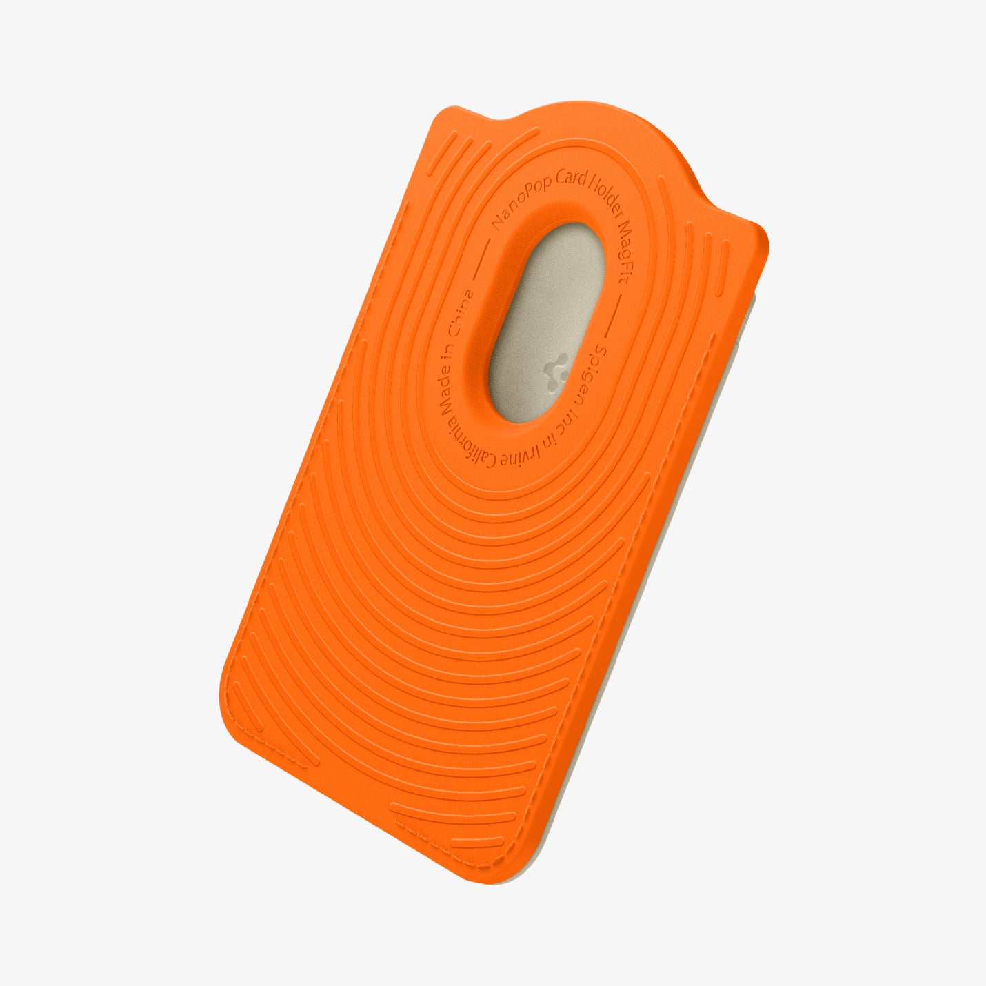 AFA09233 - Galaxy S25 Case MagSafe Card Holder Nano Pop (MagFit) in Orange Beige showing the back