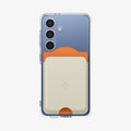 AFA09233 - Galaxy S25 Case MagSafe Card Holder Nano Pop (MagFit) in Orange Beige showing the front.