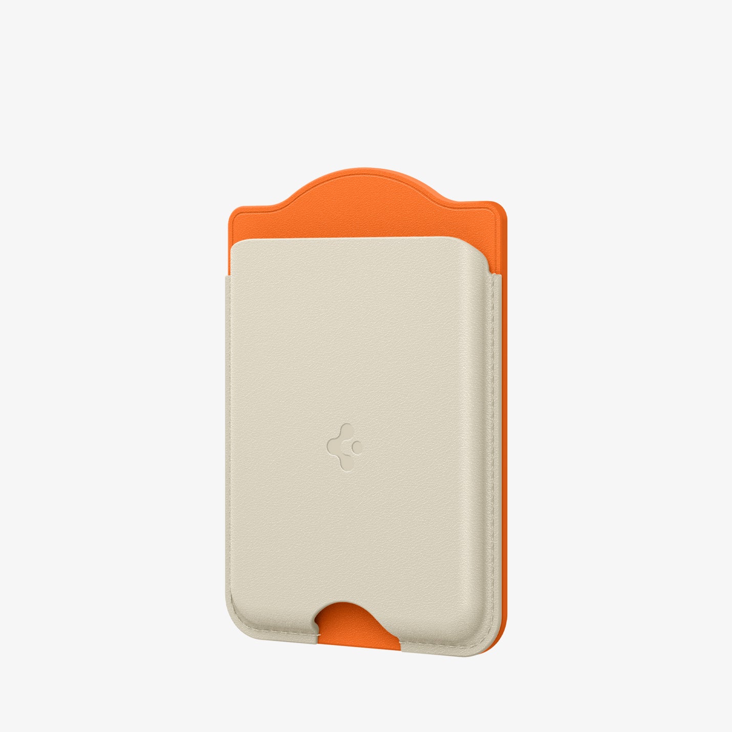 AFA09233 - Galaxy S25 Case MagSafe Card Holder Nano Pop (MagFit) in Orange Beige showing the front and partial side
