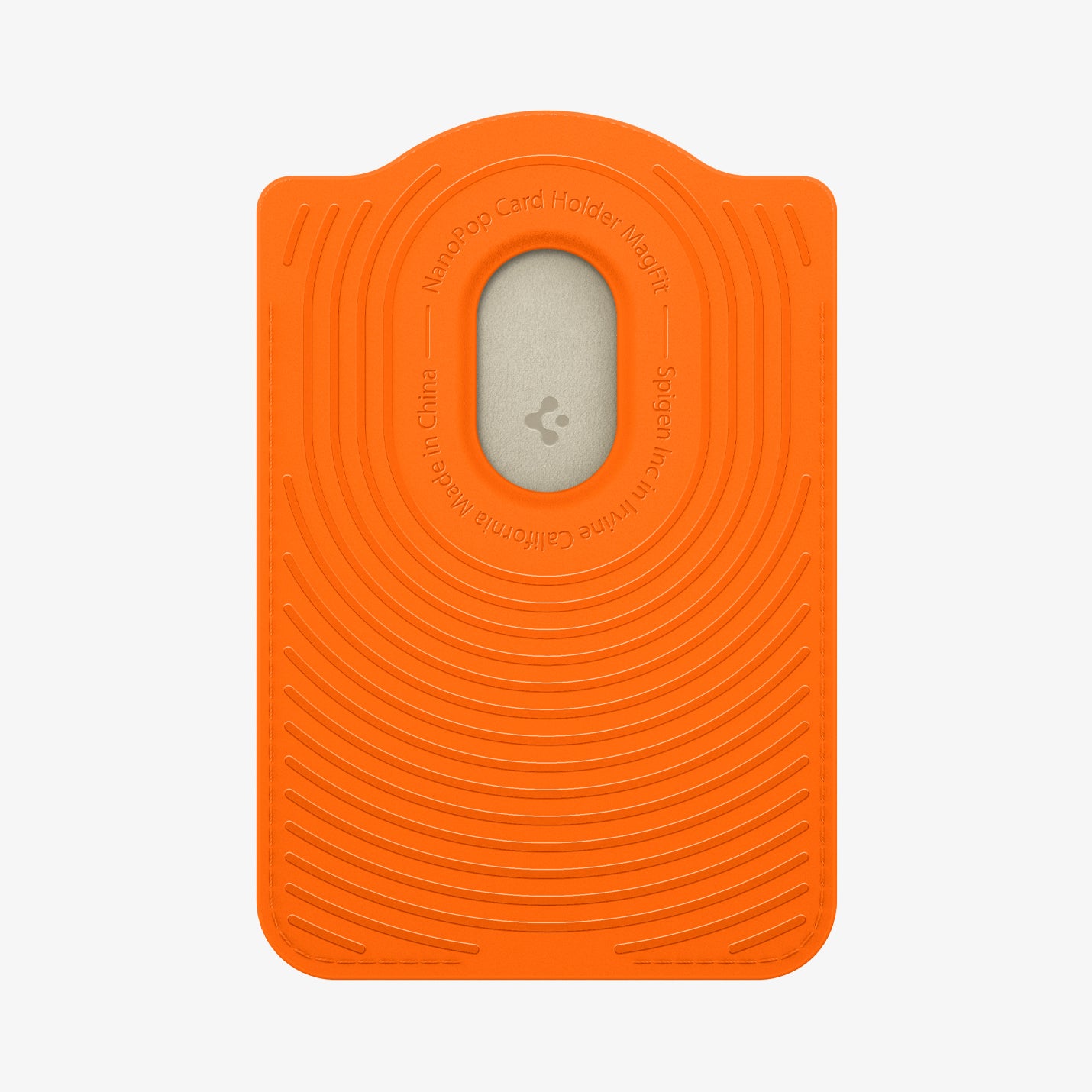 AFA09233 - Galaxy S25 Case MagSafe Card Holder Nano Pop (MagFit) in Orange Beige showing the back