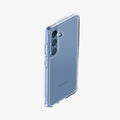 ACS09006 - Galaxy S25 Case Ultra Hybrid in Crystal Clear showing the back, partial top, and side