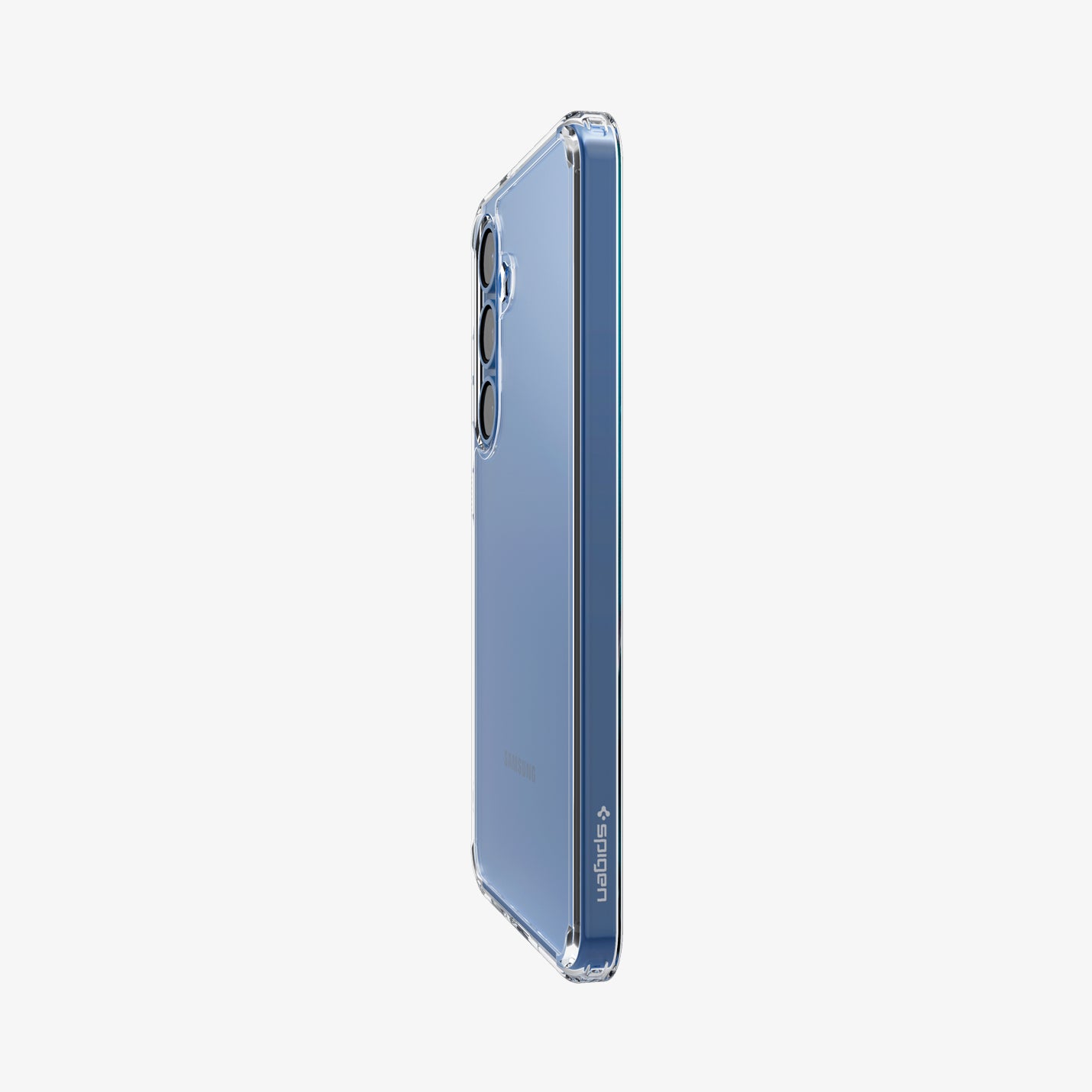 ACS09006 - Galaxy S25 Case Ultra Hybrid in Crystal Clear showing the partial back and side
