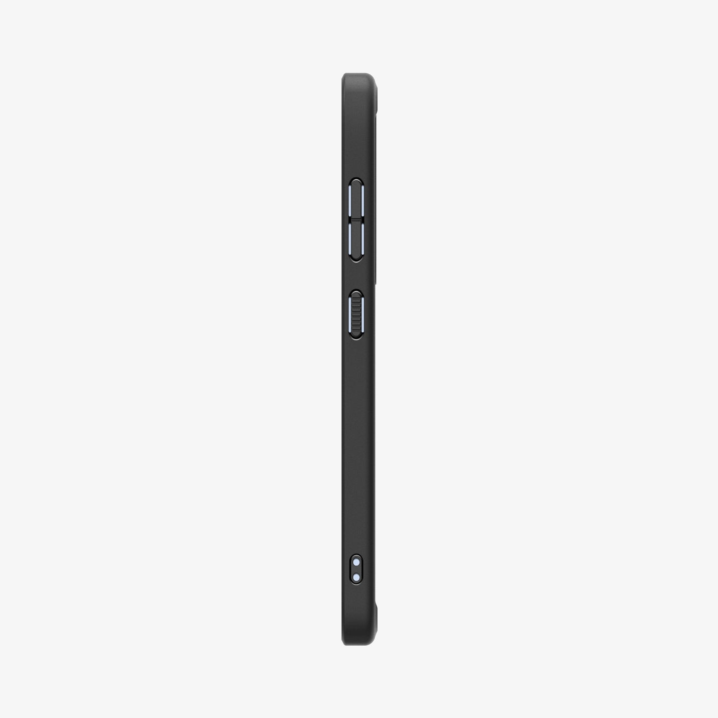 ACS09007 - Galaxy S25 Case Ultra Hybrid in Frost Black showing the side