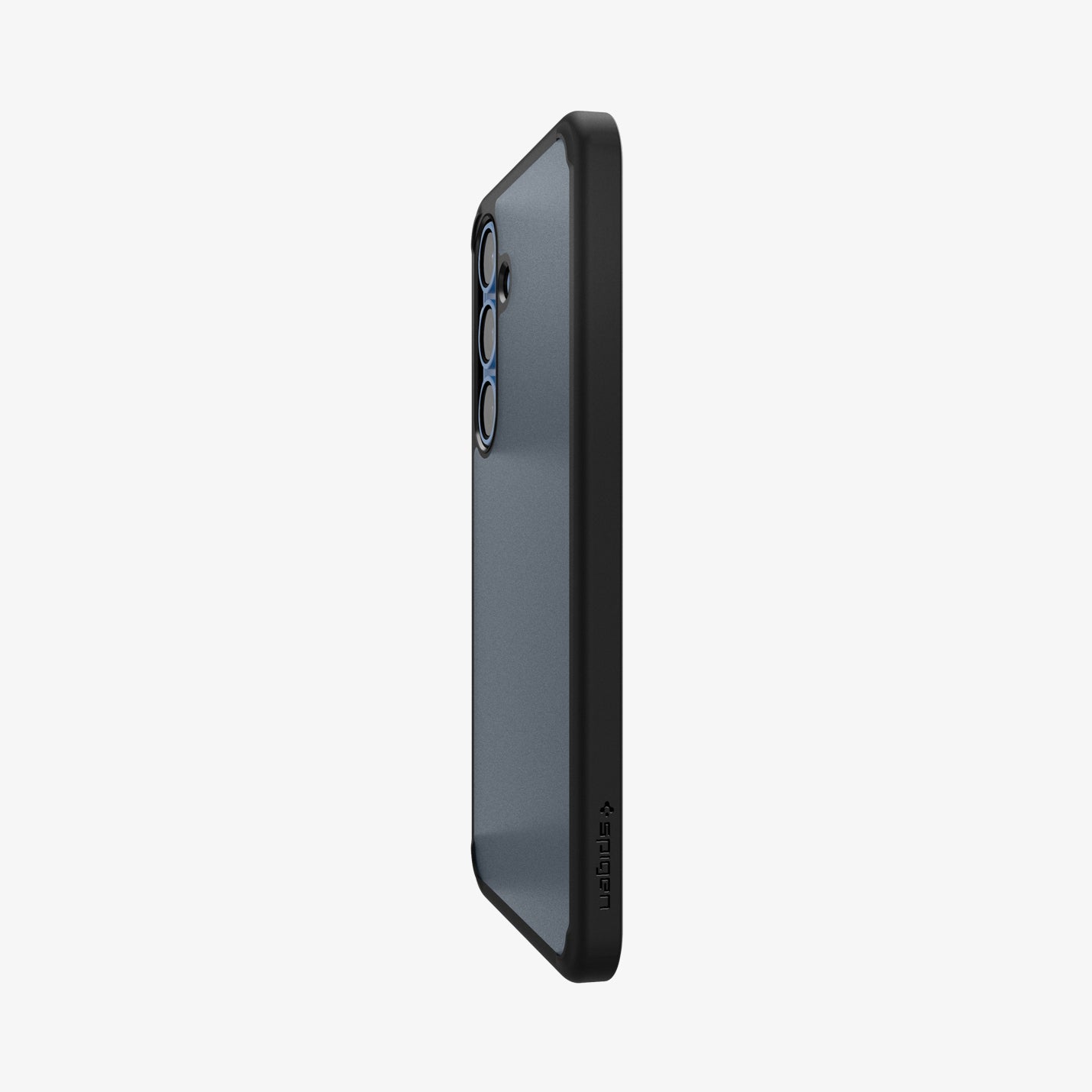 ACS09007 - Galaxy S25 Case Ultra Hybrid in Frost Black showing the partial back and side