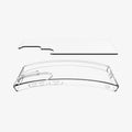 ACS08961 - Galaxy S25 Ultra Case Ultra Hybrid in Crystal Clear showing the detached inner layer hovering above the tpu frame