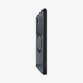 ACS08960 - Galaxy S25 Ultra Case Ultra Hybrid Metal Ring (MagFit) in Frost Black showing the partial back and side