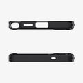 ACS08960 - Galaxy S25 Ultra Case Ultra Hybrid Metal Ring (MagFit) in Frost Black showing the top and bottom