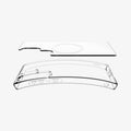 ACS08956 - Galaxy S25 Ultra Case Ultra Hybrid Metal Ring (MagFit) in Clear White showing the inner layer hovering above the tpu frame