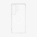 ACS08956 - Galaxy S25 Ultra Case Ultra Hybrid Metal Ring (MagFit) in Clear White showing the inner