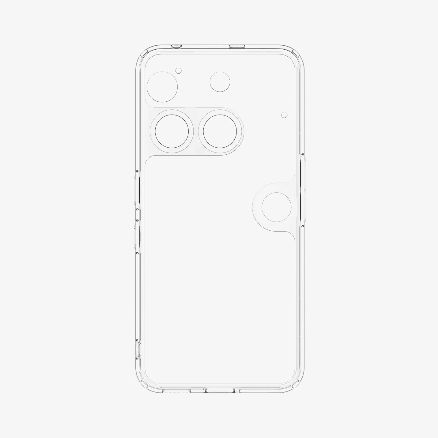 ACS08567 - Nothing Phone (3) Case Ultra Hybrid in Crystal Clear showing back case
