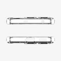 ACS08567 - Nothing Phone (3) Case Ultra Hybrid in Crystal Clear showing the top and bottom