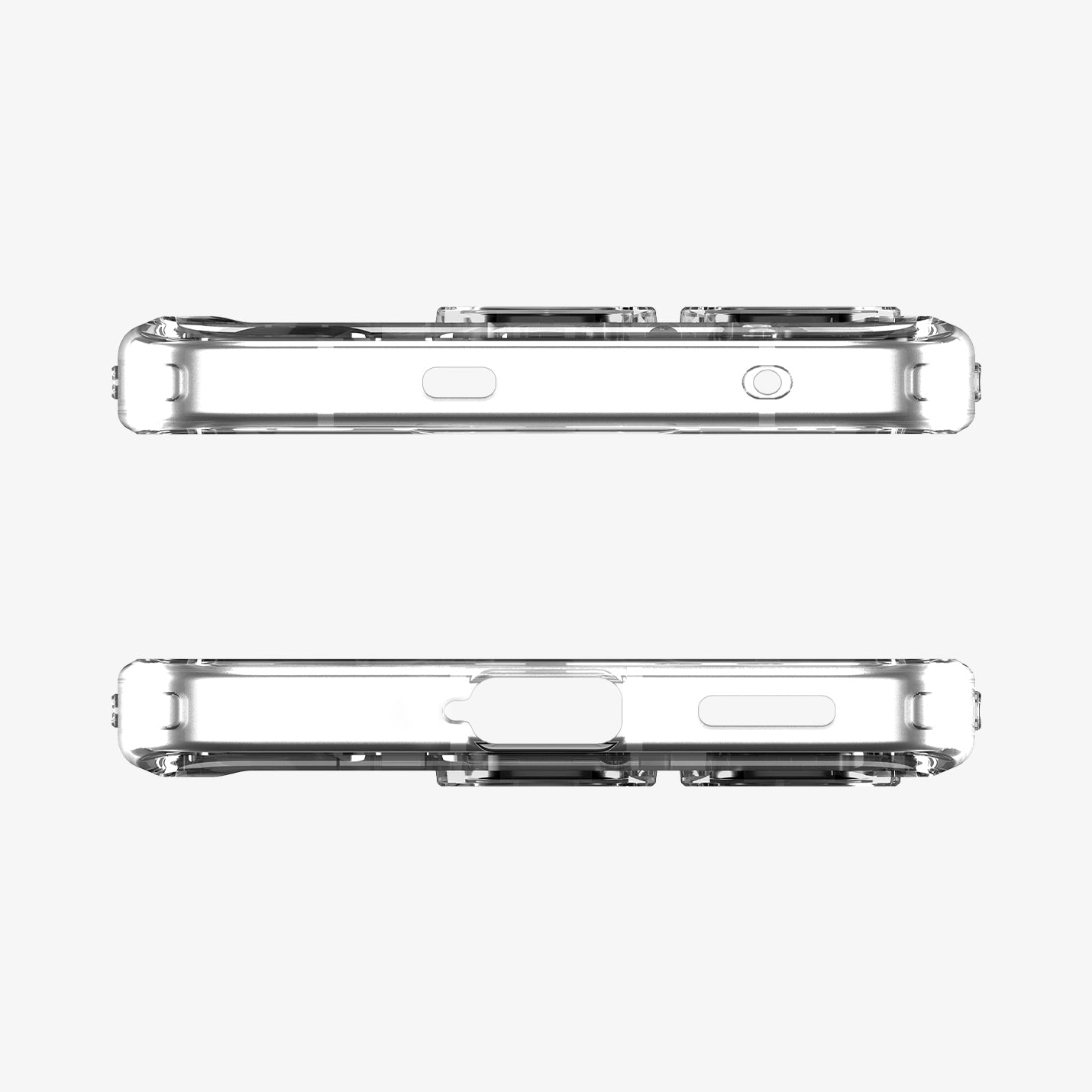 ACS08567 - Nothing Phone (3) Case Ultra Hybrid in Crystal Clear showing the top and bottom