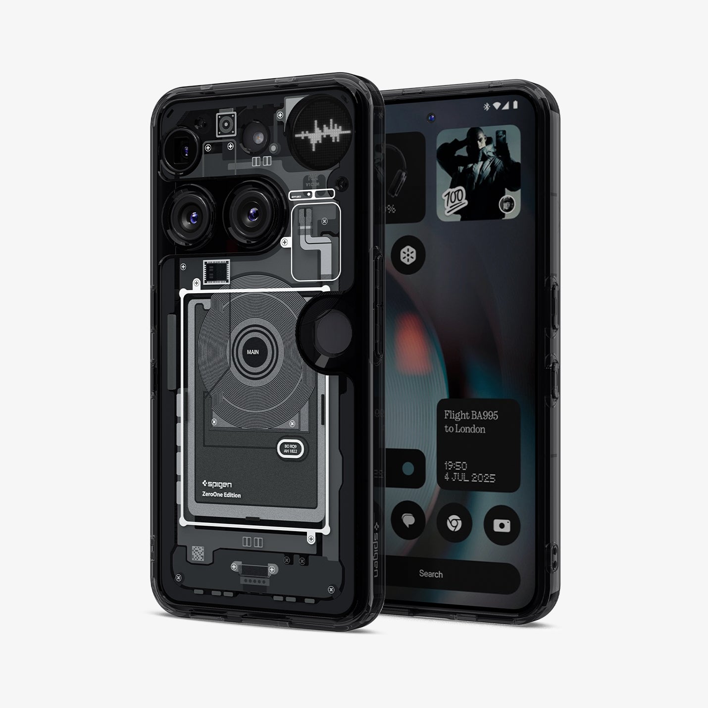 ACS08568 - Nothing Phone 3 Ultra Hybrid Zero One showing the back, front and sides