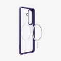 ACS11164 - Galaxy S26 Plus Case Ultra Hybrid (Mag Fit) Deep Purple showing the back and partial side with mag fit technology