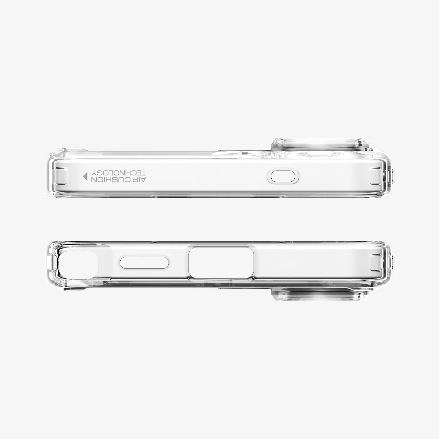 Spigen S26 Ultra Case Ultra Hybrid (Mag Fit) ACS10958 - Galaxy S26 Ultra Case Ultra Hybrid (Mag Fit) Crystal Clear showing the top and bottom