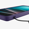 ACS11161 - Galaxy S26 Ultra Case Ultra Hybrid (Mag Fit) Deep Purple showing the side with device and strap in the phone