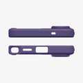 ACS11161 - Galaxy S26 Ultra Case Ultra Hybrid (Mag Fit) Deep Purple showing the top and bottom