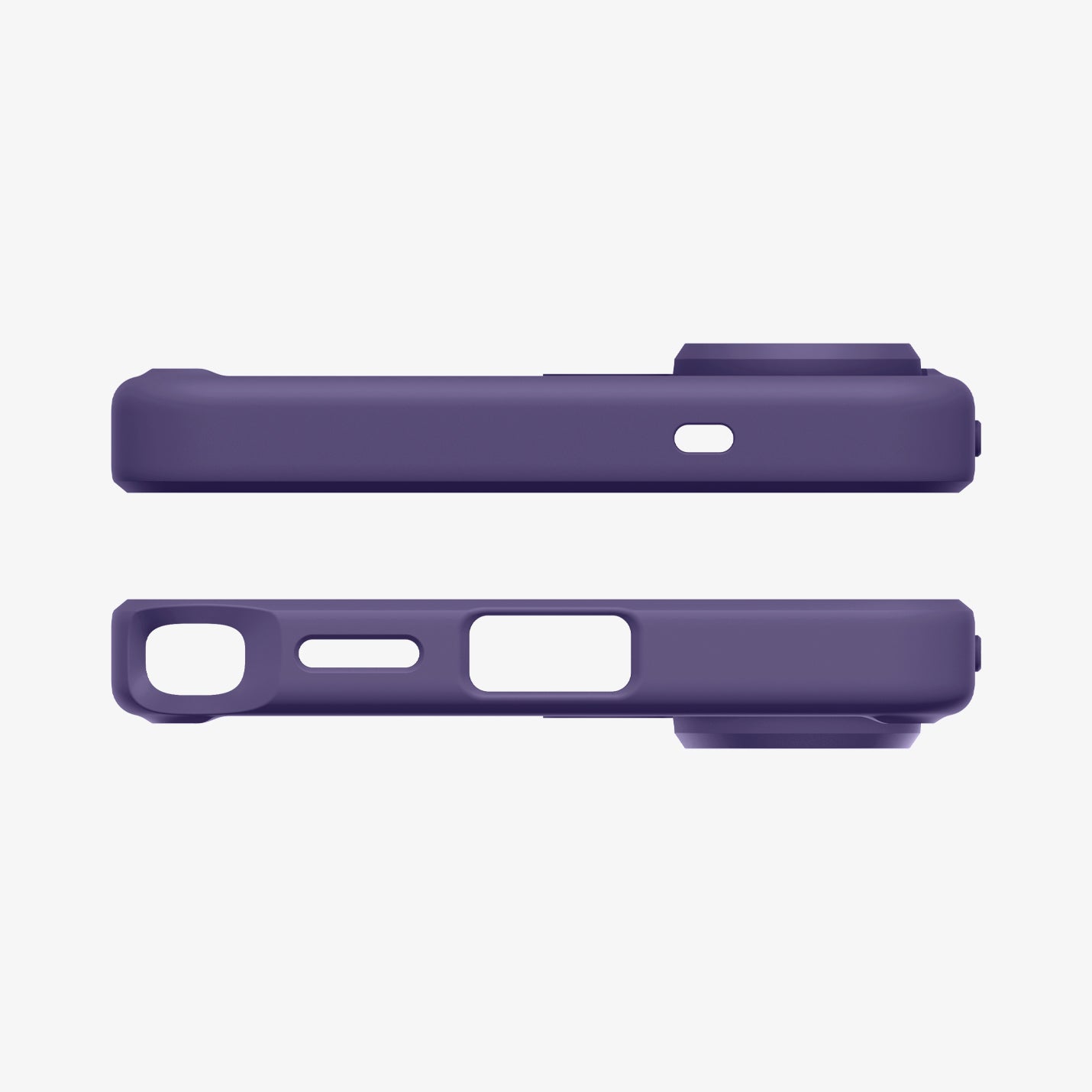 ACS11161 - Galaxy S26 Ultra Case Ultra Hybrid (Mag Fit) Deep Purple showing the top and bottom