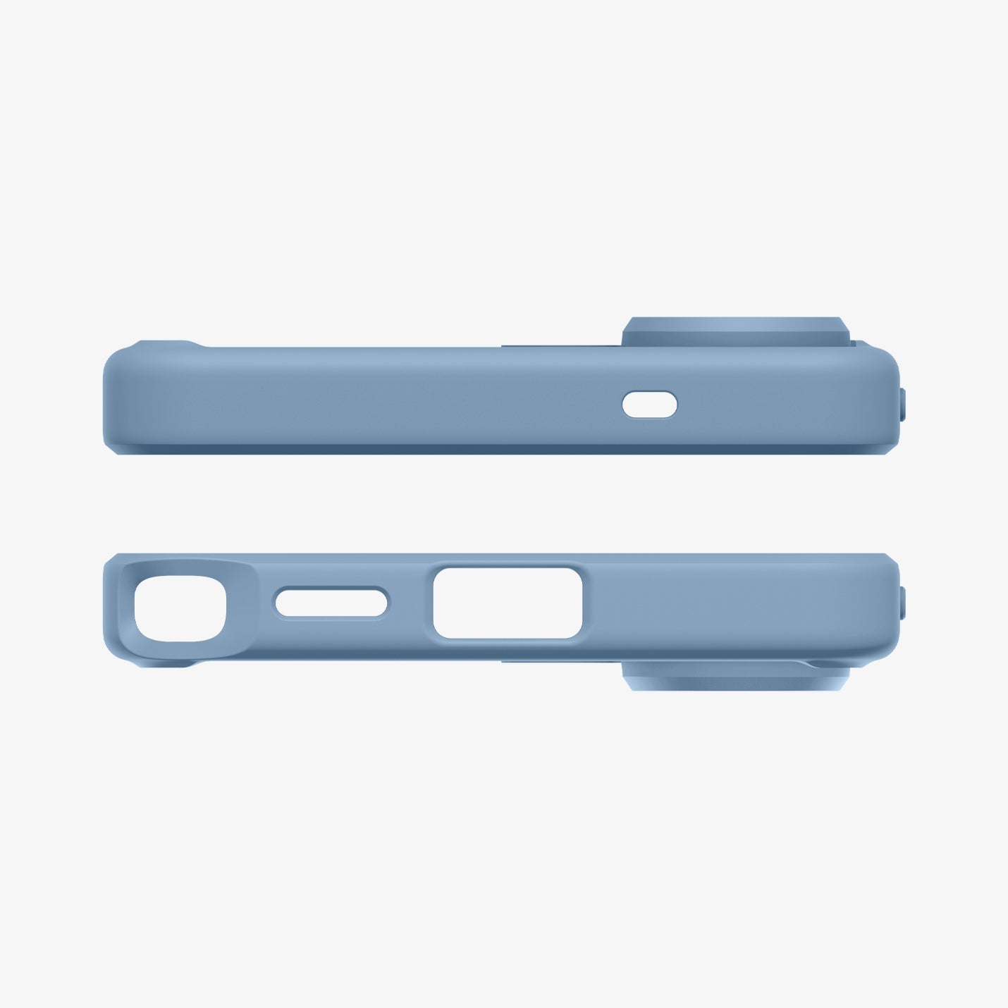 ACS11160 - Galaxy S26 Ultra Case Ultra Hybrid (Mag Fit) Light Blue showing the top and bottom