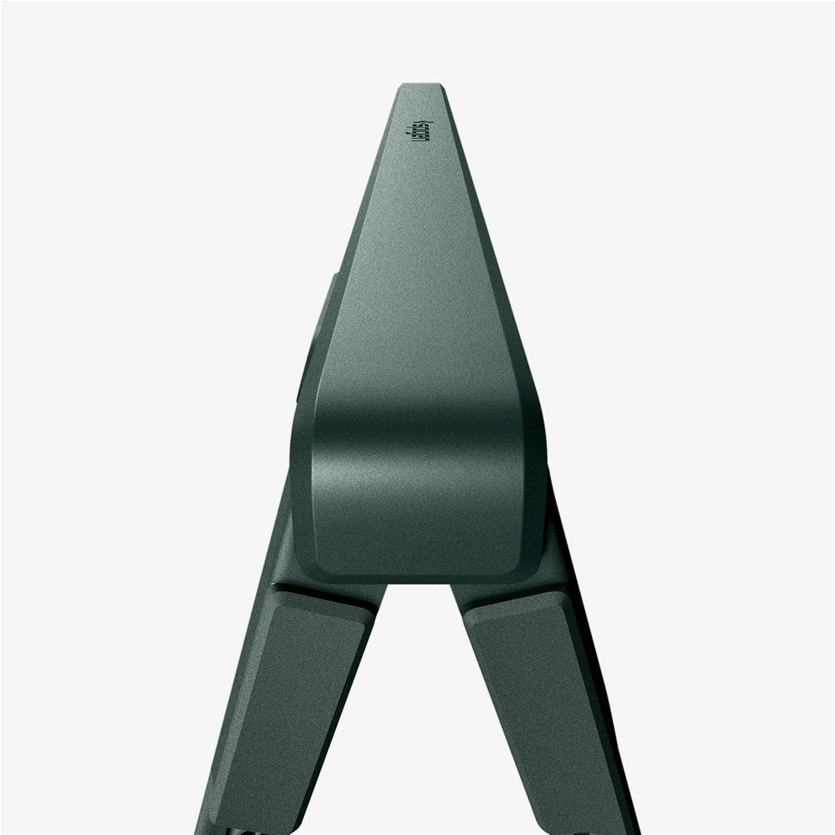 ACS11850 - Galaxy Z Fold 8 Ultra Tough Armor Pro (Mag Fit) Abyss Green showing close-up of Galaxy Z Fold 8 Ultra case hinge top with Spigen logo and textured bumper legs