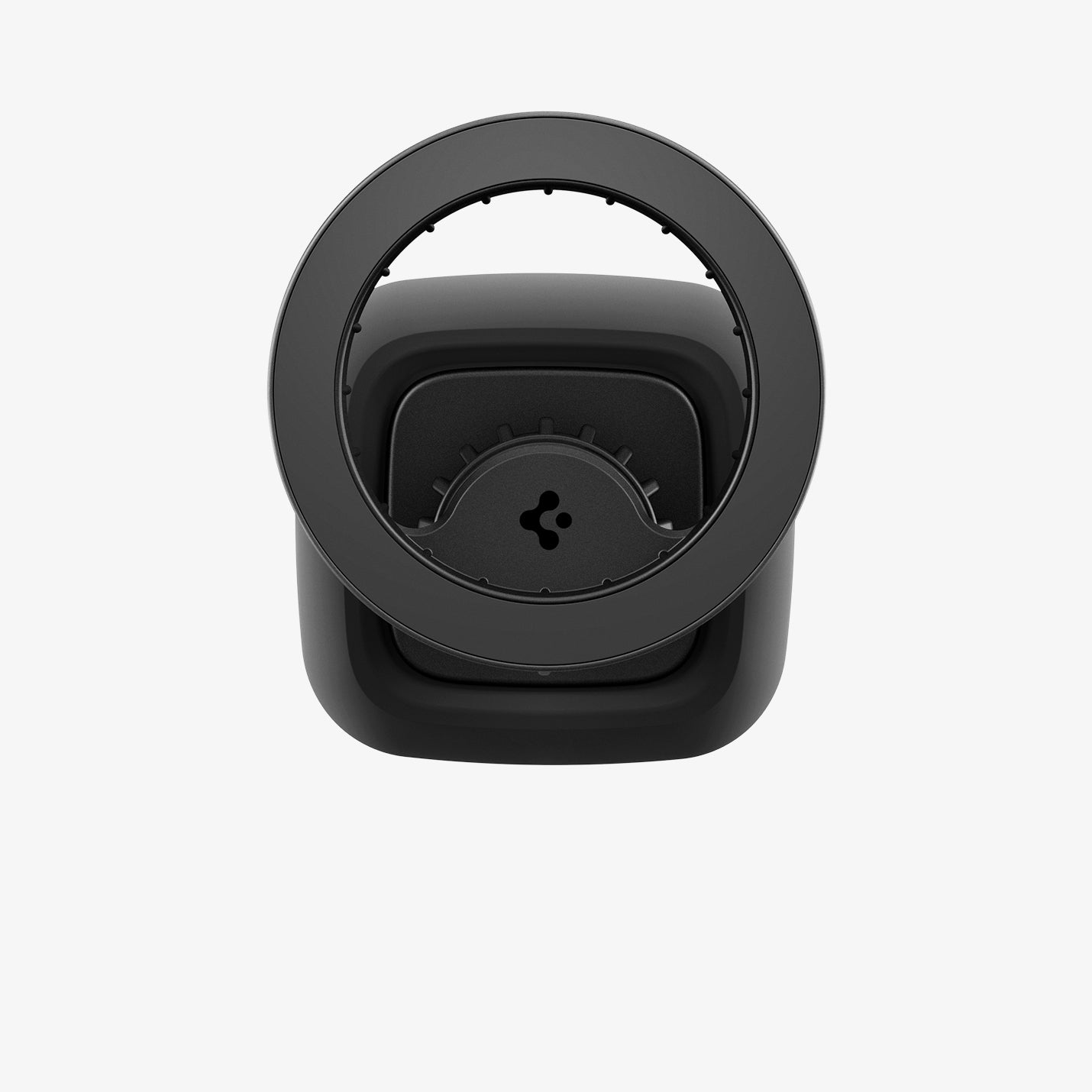 ACP10259 - Spigen Tesla Air Vent Dashboard Mount front view showing circular MagSafe ring