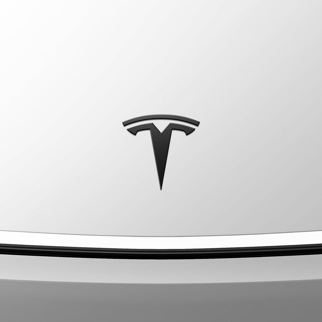 ACP11155 - Model Y Juniper (2025+) Front Emblem Logo Cover in Black showing front