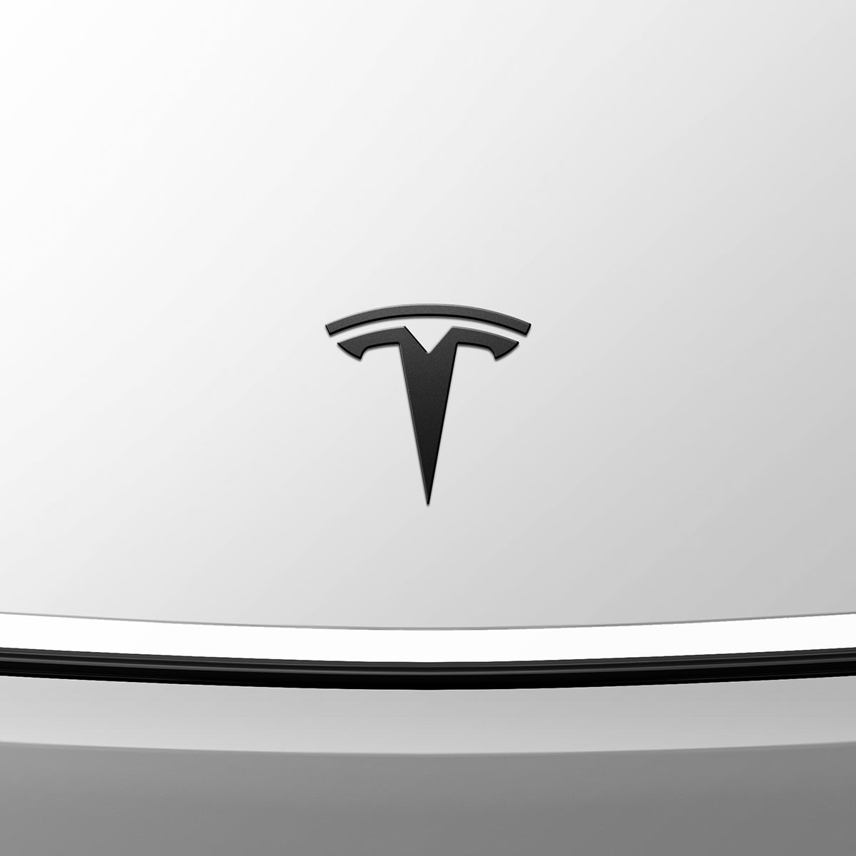 ACP11155 - Model Y Juniper (2025+) Front Emblem Logo Cover in Black showing front