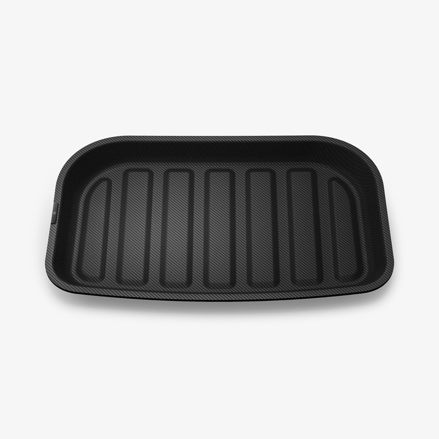 ACP06528 - Tesla Model Y Rear Trunk Storage Mat TL00-Y in Black showing the front and partial sides