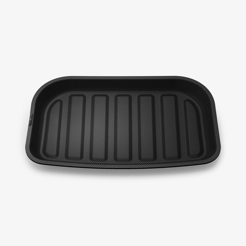 ACP06528 - Tesla Model Y Rear Trunk Storage Mat TL00-Y in Black showing the front and partial sides