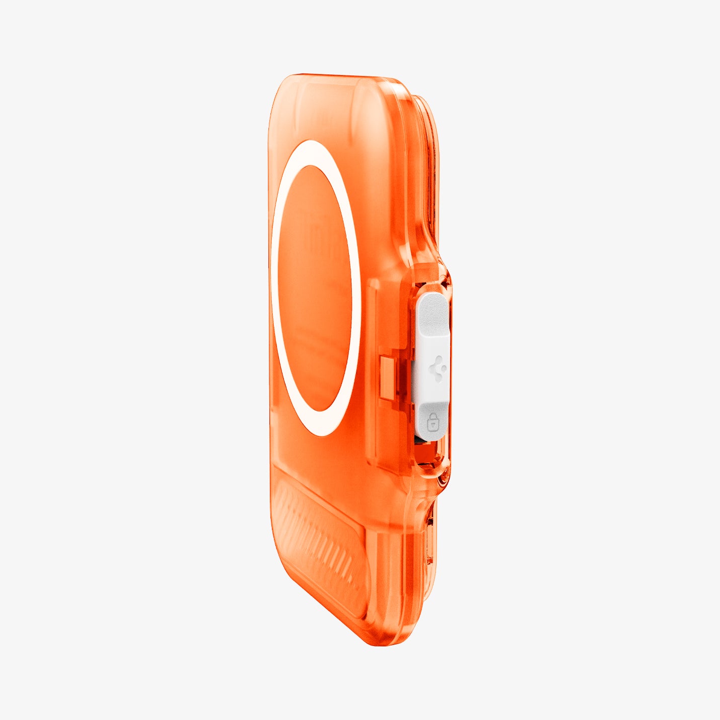 AFA11381 - MagSafe Card Holder Tintap (MagFit) in Frost Clear Orange showing the back and partial side
