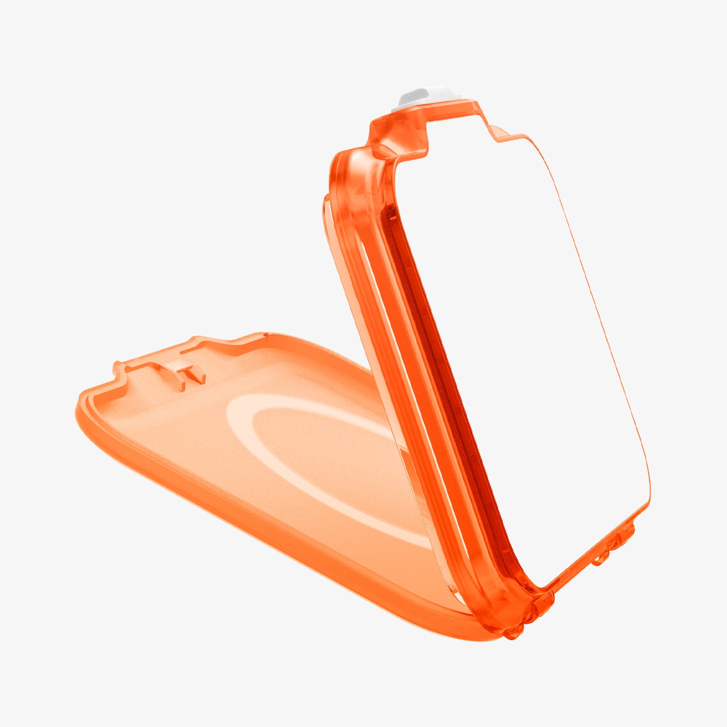 AFA11381 - MagSafe Card Holder Tintap (MagFit) in Frost Clear Orange showing the front and partial inner