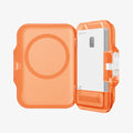AFA11381 - MagSafe Card Holder Tintap (MagFit) in Frost Clear Orange showing the inner with cards inside