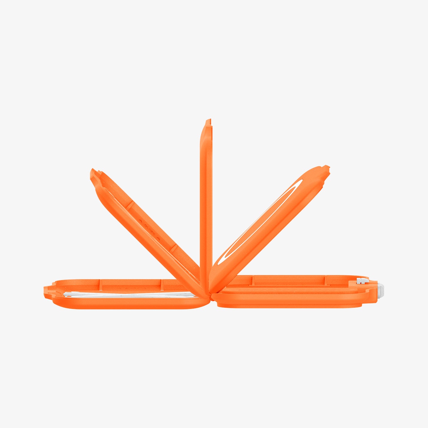 AFA11380 - MagSafe Card Holder Tintap (MagFit) in Orange showing the sides card slot open