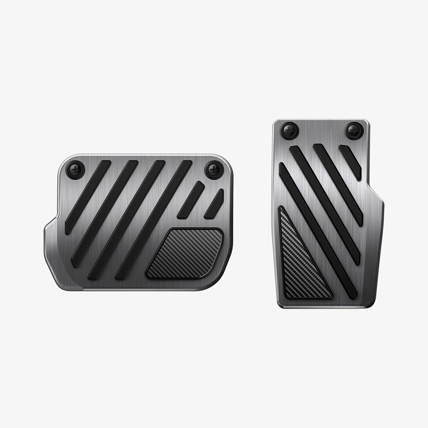 ACP11627 - Tesla Series - Pedal Covers Performance Line Design | TO200P showing Performance Line Tesla pedal covers featuring anti-slip rubber grips and stainless steel construction