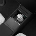 ACP10951 - Tesla Series - Sliding Console Organizer with Bottle Holder | TO220SC showing top view attached inside the console of car with water bottle inside